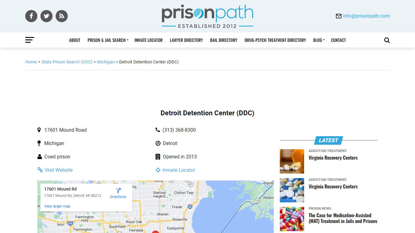 Detroit Detention Center (DDC) - Prison Inmate Search & Locator ...